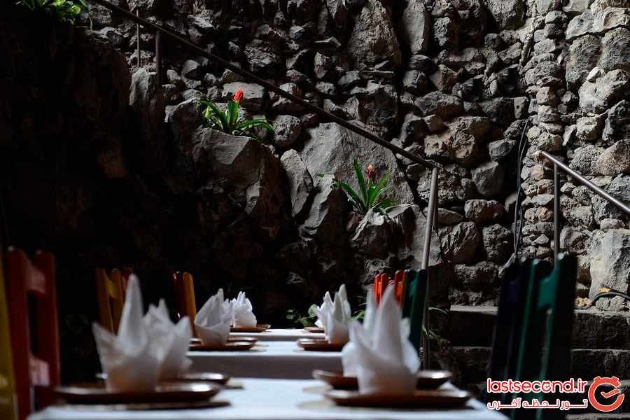 رستورانی در دل کوه آتشفشان در مکزیک ‏